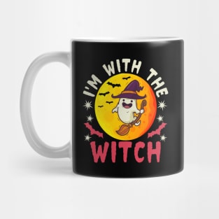 Funny I’m With The Witch Halloween Mug